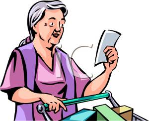 300x243 Women Clipart Grocery Shopping