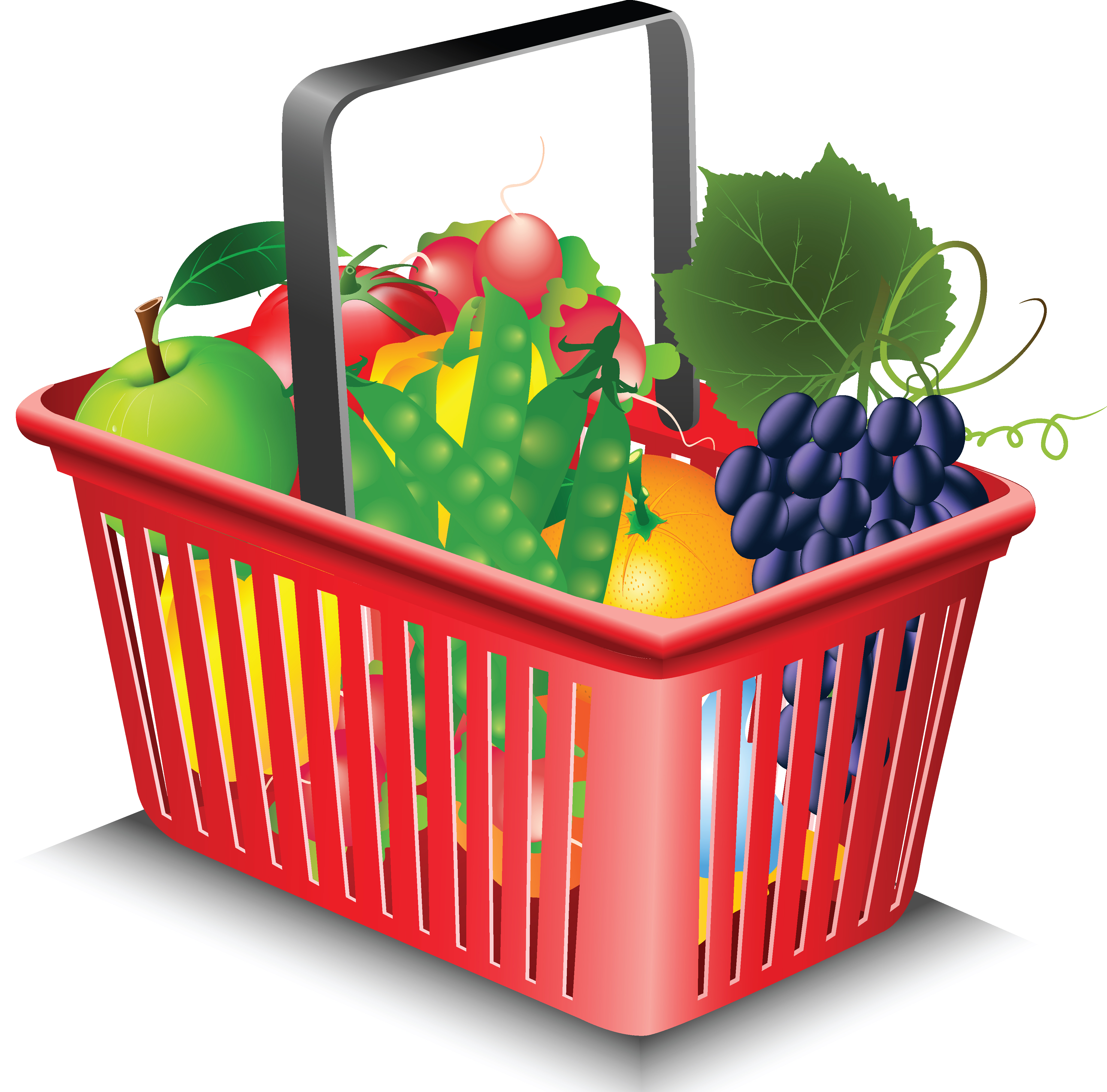 4062x4009 Bag Clipart Grocery Basket