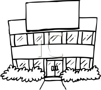 350x312 Hospital Building Clipart Black And White