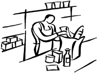 Grocery Store Clipart Black And White