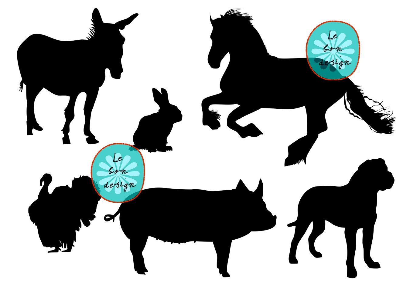 1350x954 Animal Silhouette Clip Art Use Rainwater Diagram