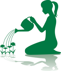 255x300 Watering Plants Clipart Image
