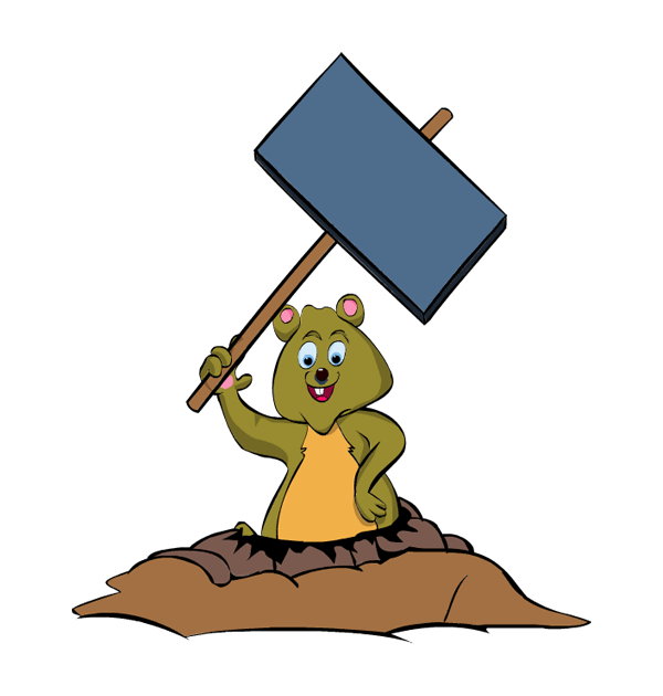 600x630 Groundhog Clipart Burrow