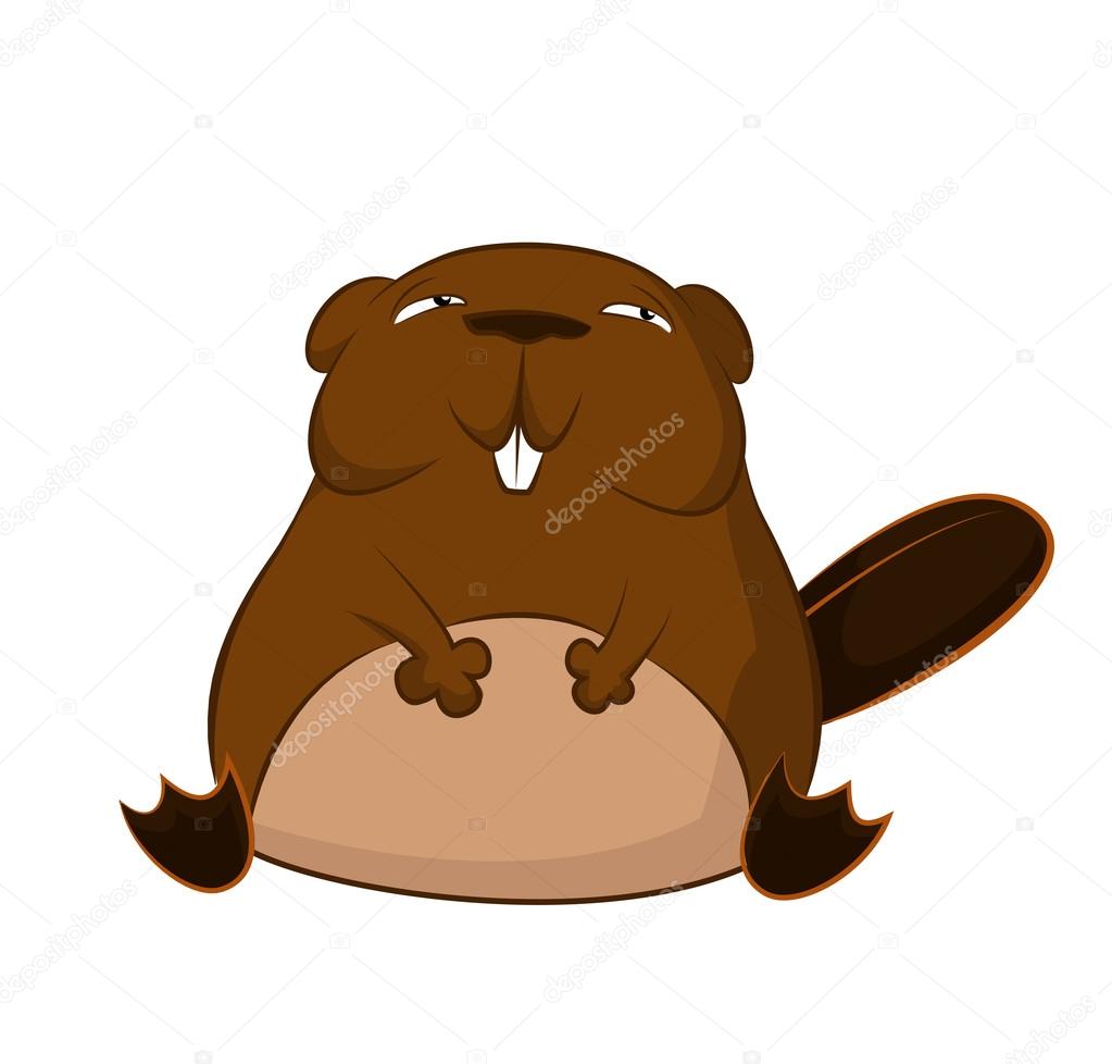 1023x978 Funny Cartoon Beaver Stock Vector Kolonorf