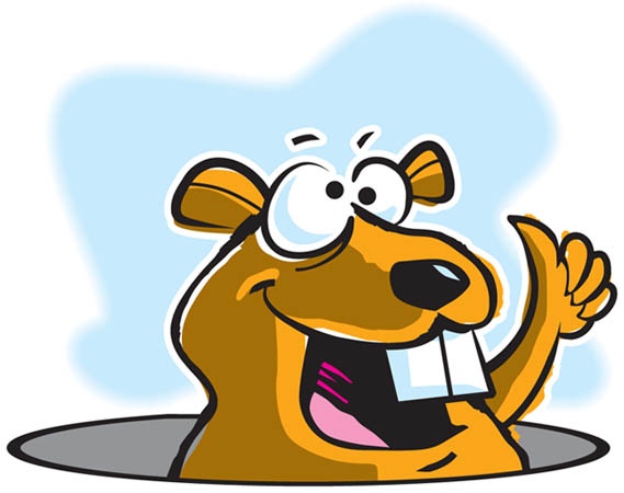 569x450 Groundhog Clipart Happy