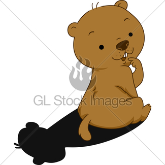 325x325 Cartoon Groundhog Shadow Gl Stock Images
