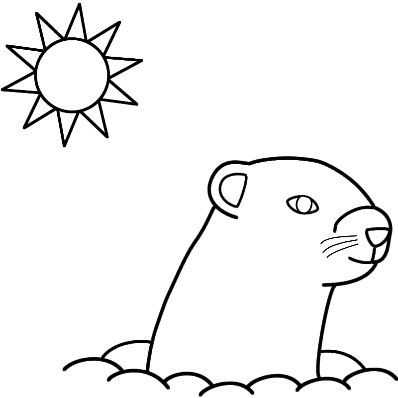 800x800 Groundhog Day Coloring Pages Activities 446283