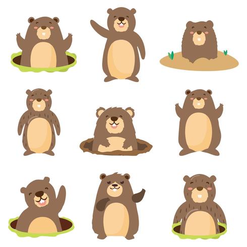 490x490 Groundhog Day Free Vector Art