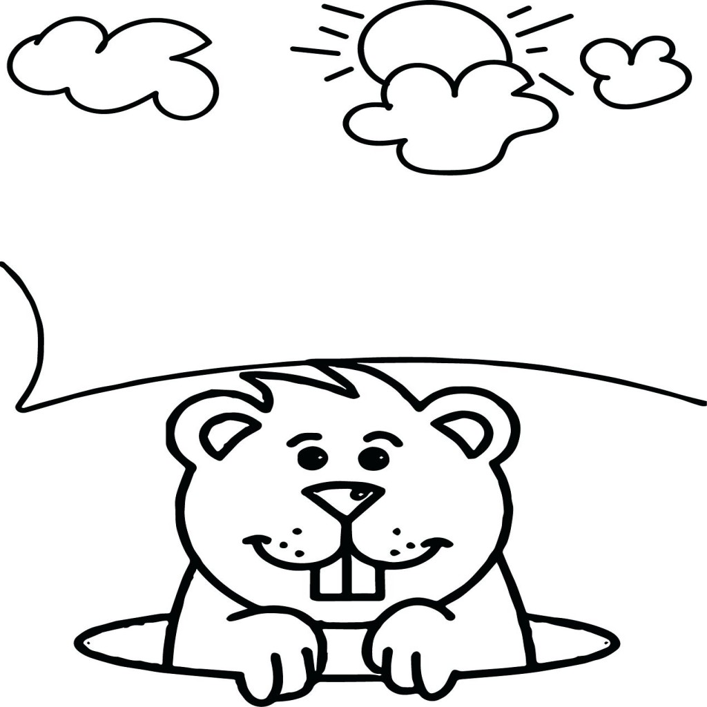 1024x1024 New Free Coloring Pages For Groundhog Day