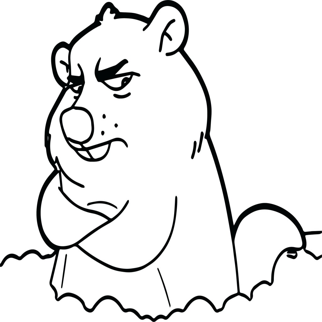 1024x1024 Awesome Groundhog Day Coloring Pages Free Printable