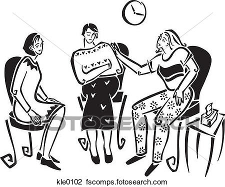 450x374 Clip Art Of A Womens Support Group Kle0102