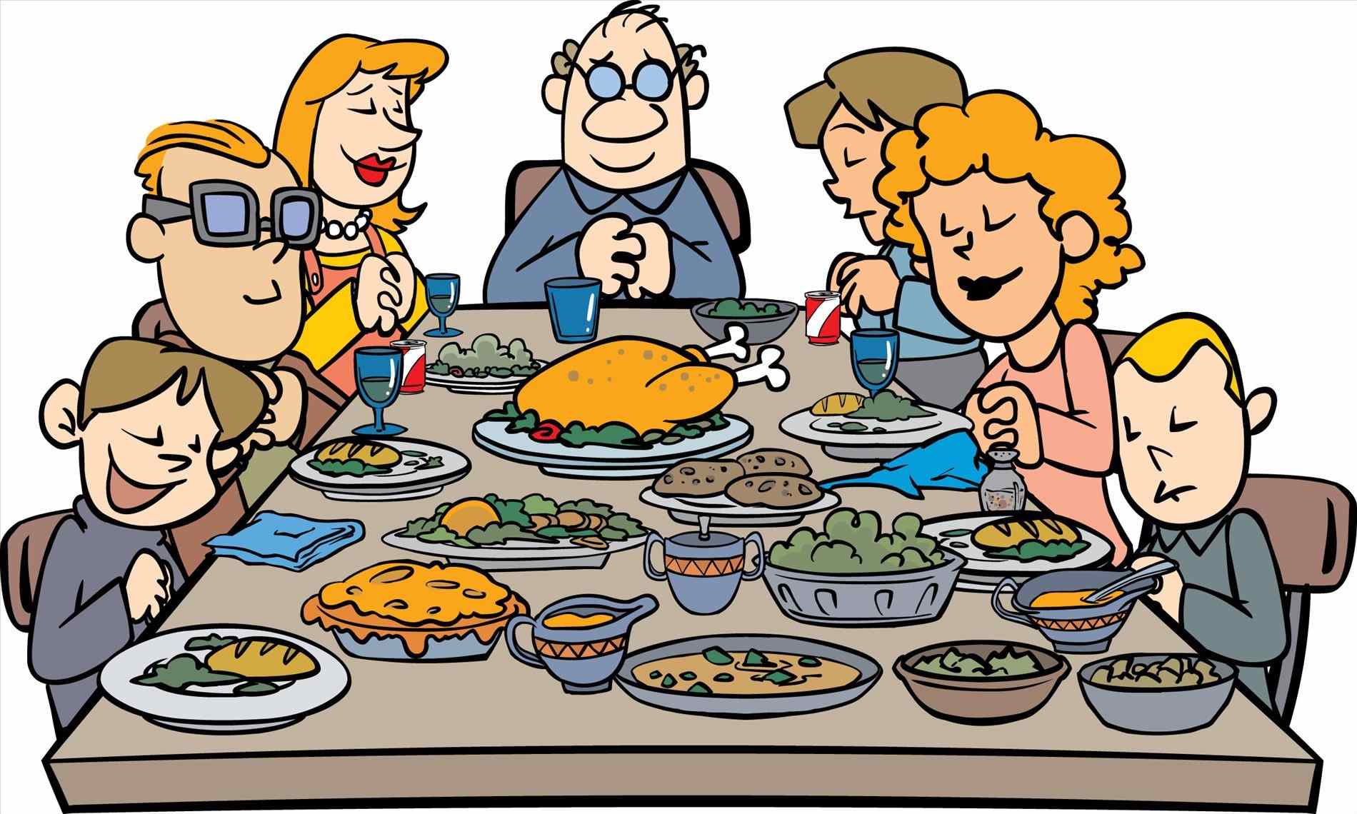 1900x1140 Family Christmas Dinner Clipart