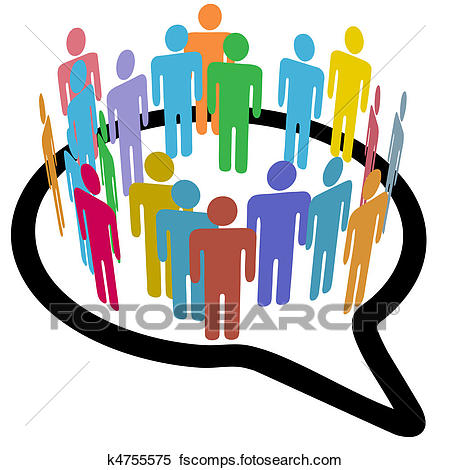 450x470 Clip Art Of Vector Of People Social Media Logo K18372339