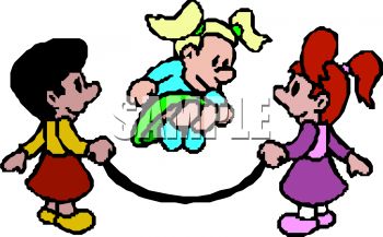 350x217 Royalty Free Clipart Image Girls Jumping Rope