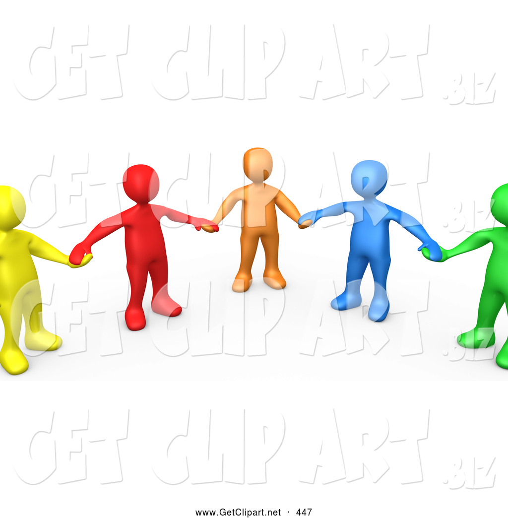 1024x1044 3d Clip Art Of A Supportive Group Of Colorful And Diverse People
