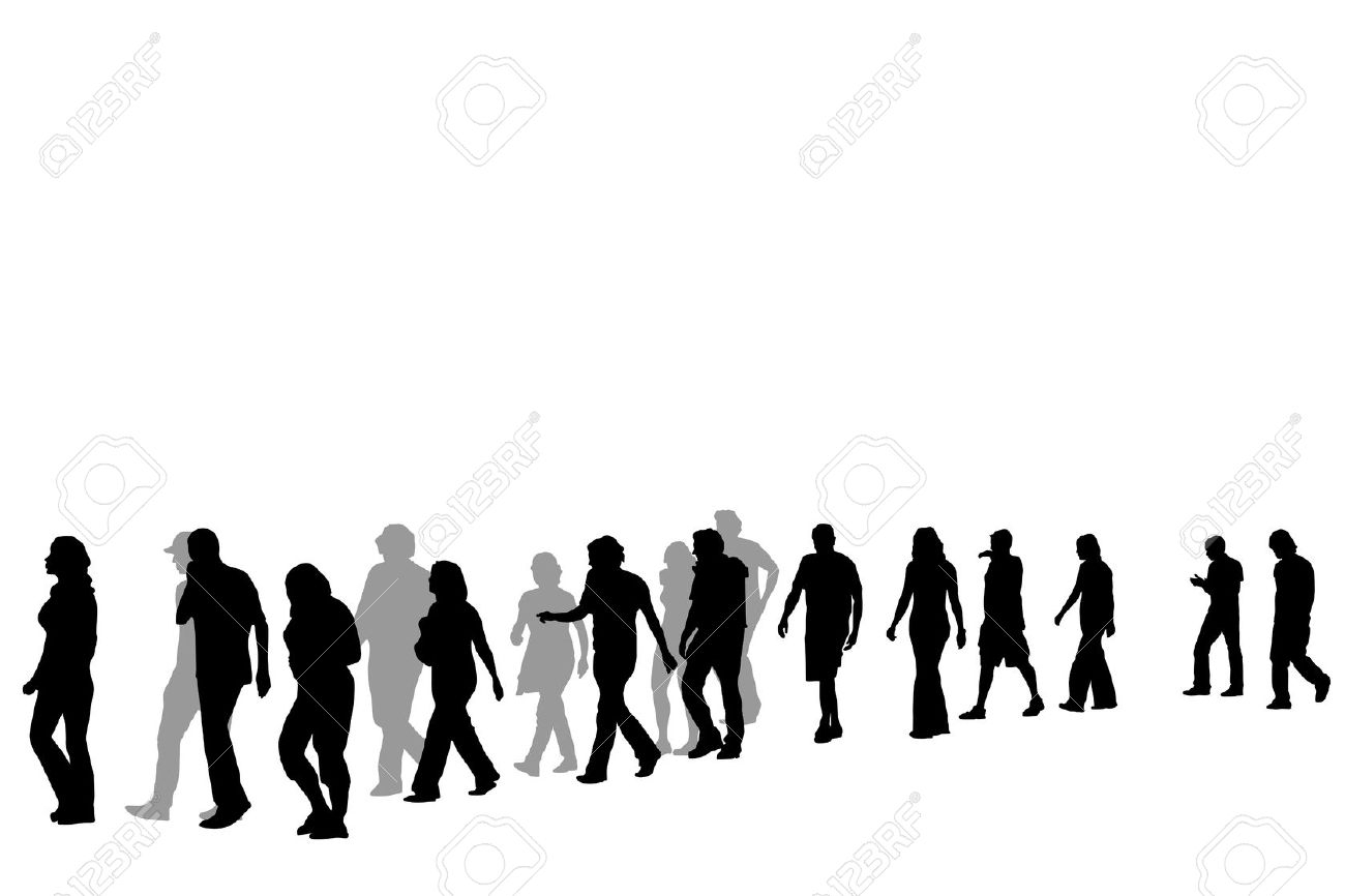 1300x866 Group Walking Clip Art Clipart