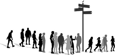 470x226 People Silhouette Free Clip Art Free Vector Download (214,482 Free