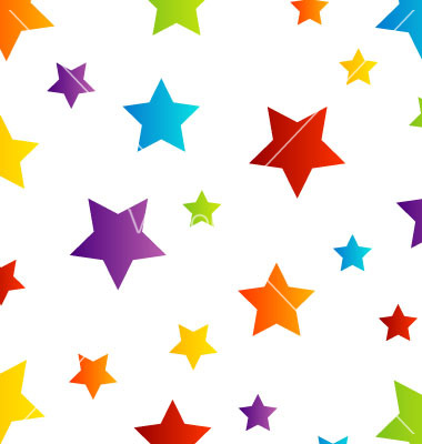380x400 Colorful Stars Clipart Png