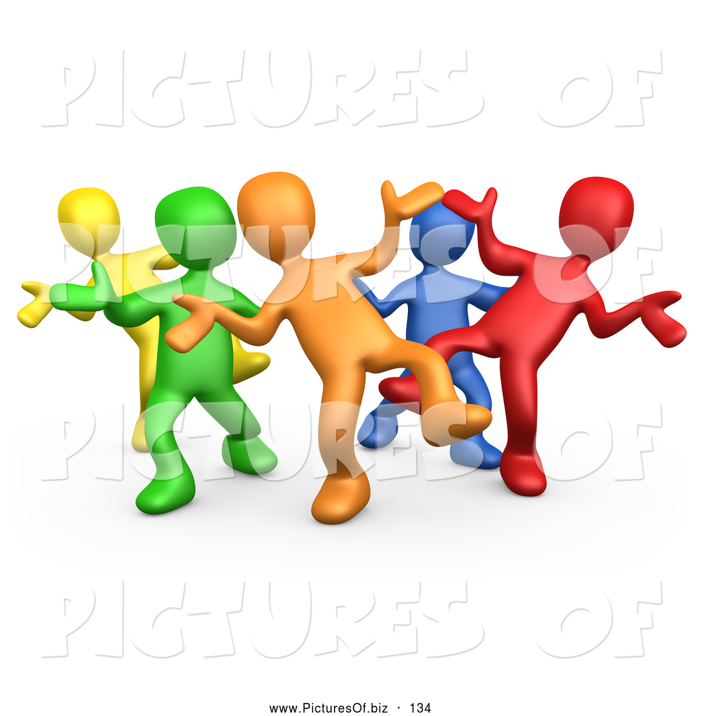 1024x1044 Vector Clipart Of A Varied Diverse Group Dancing And Having Fun