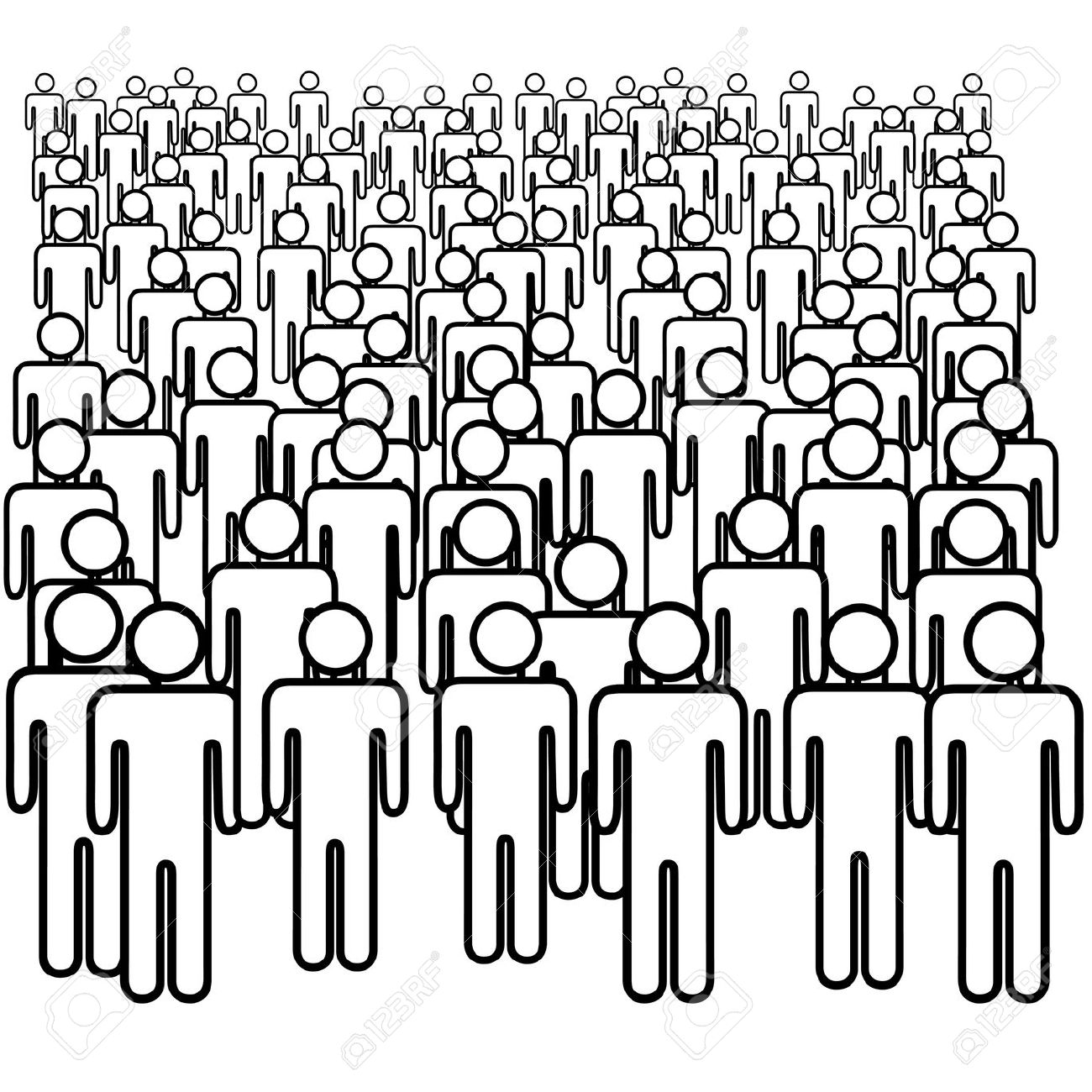 1300x1300 Crowd Clipart