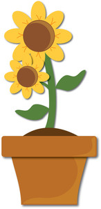 146x300 Flowerpot Clipart Image