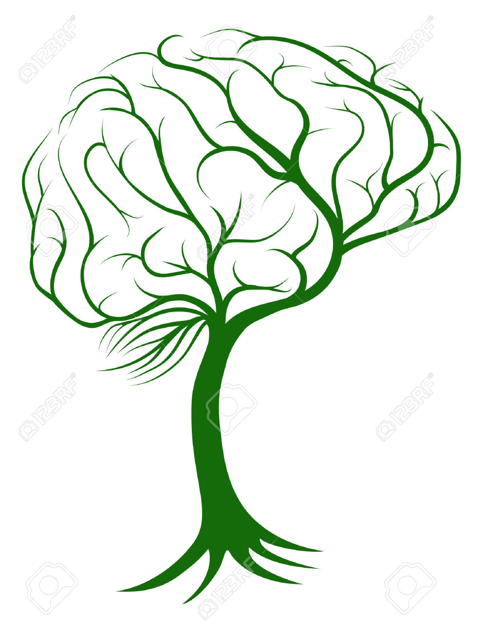 992x1300 Growing Brain Clipart