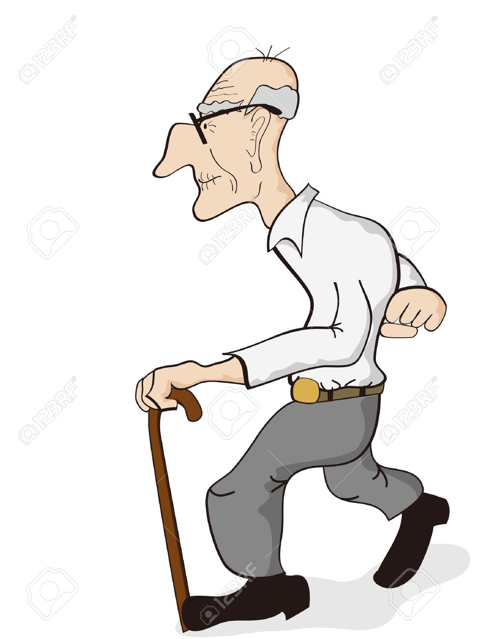 975x1300 Old Man Walking Clip Art