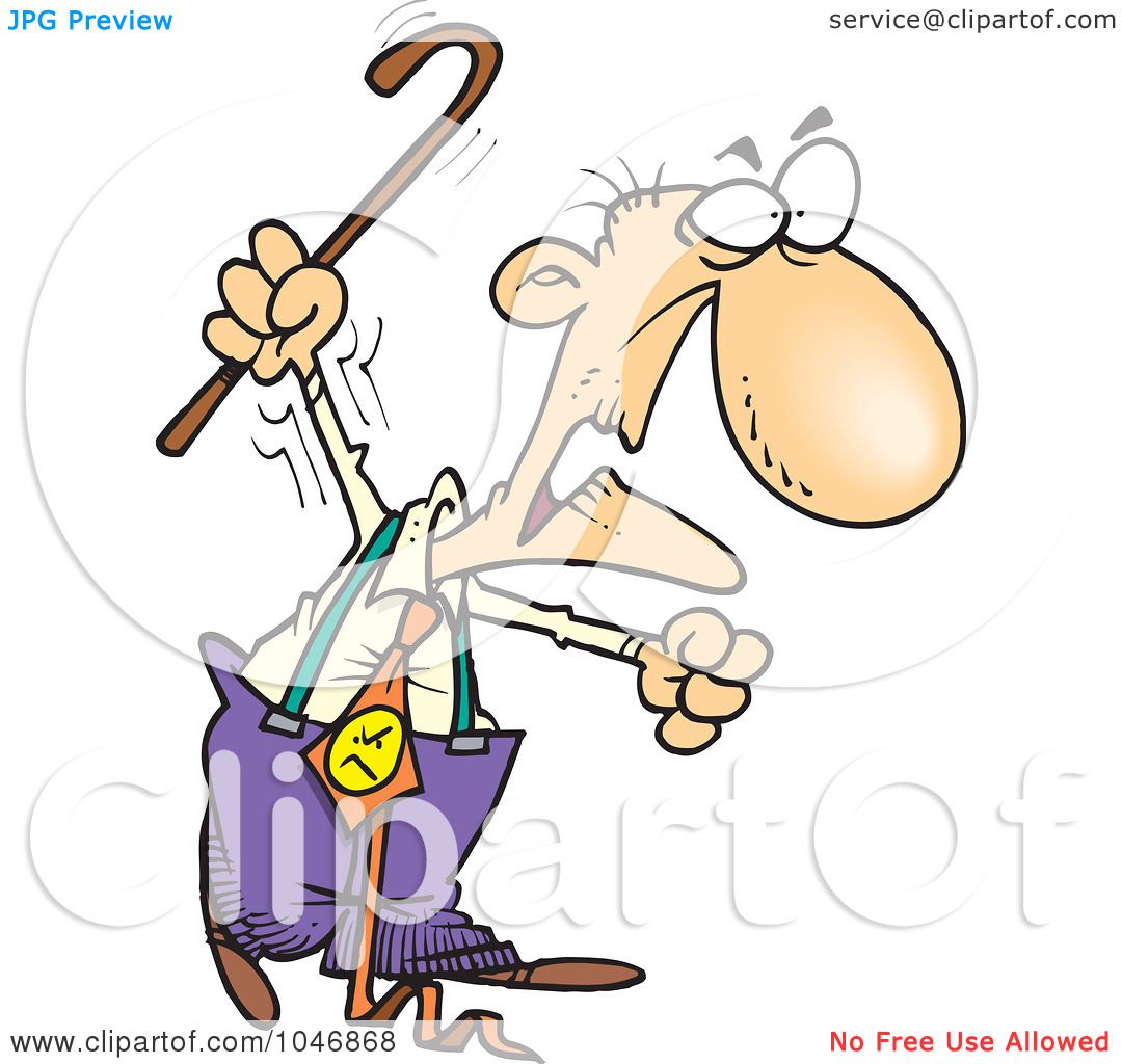 1080x1024 Royalty Free (Rf) Clip Art Illustration Of A Cartoon Grumpy Old