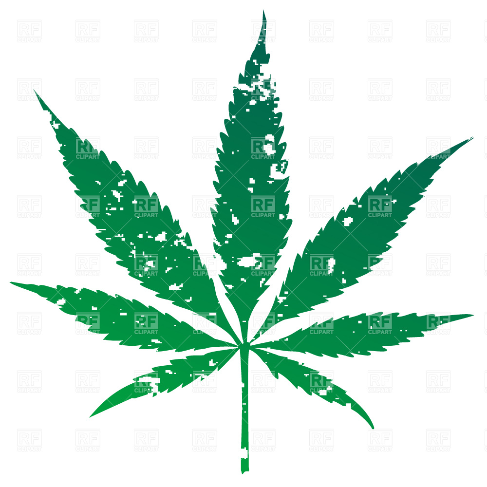 1000x1000 Grunge Marijuana Leaf Royalty Free Vector Clip Art Image