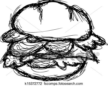 450x360 Clipart Of Grunge Burger K15372772