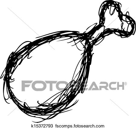 450x428 Clipart Of Grunge Chicken Leg K15372793