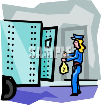 339x350 Armored Truck Guard Putting Money Into The Truck