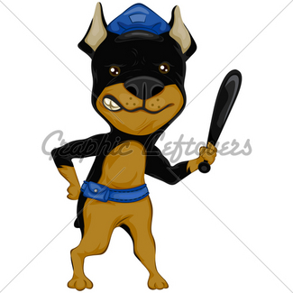 325x325 Doberman Guard Dog Gl Stock Images