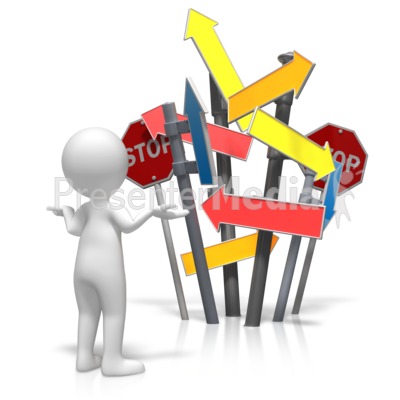 400x400 Signs Going Everywhere Powerpoint Clip Art Stick Figures