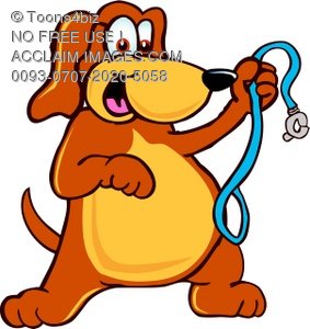 283x300 Illustration Cartoon Pet Dog With Leash