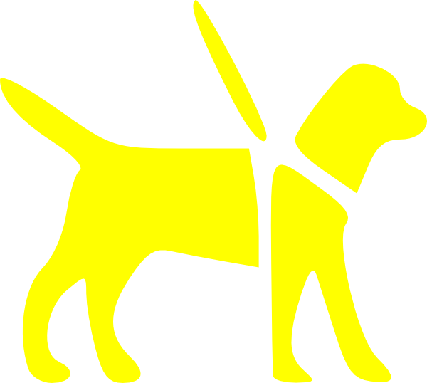 600x538 Yellow Guide Dog Clip Art