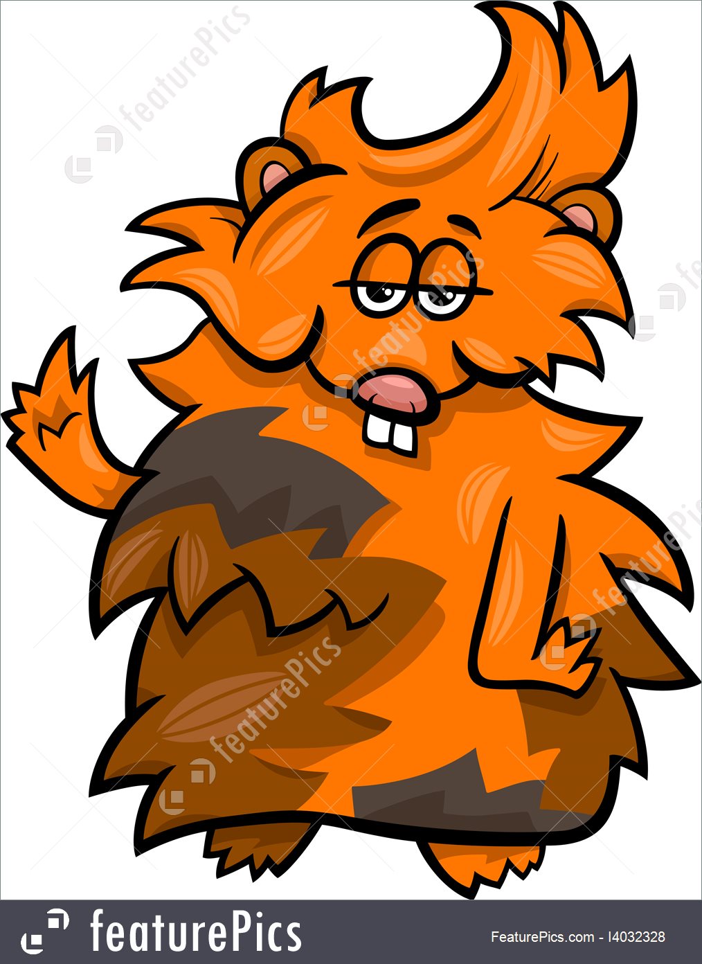 1014x1392 Funny Guinea Pig Cartoon Illustration