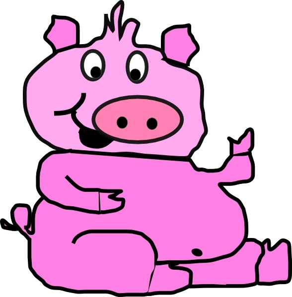 588x599 Laughing Pig Clip Art Free Vector In Open Office Drawing Svg