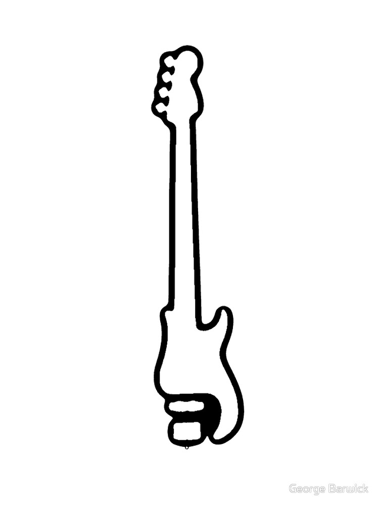 750x1000 Bass Guitar Outline