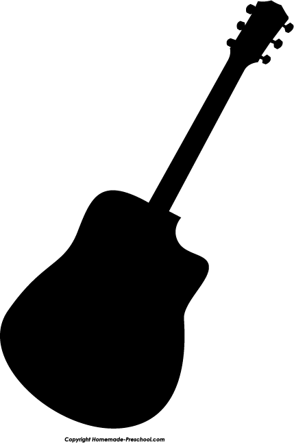 429x646 Guitar Clipart Silhouette