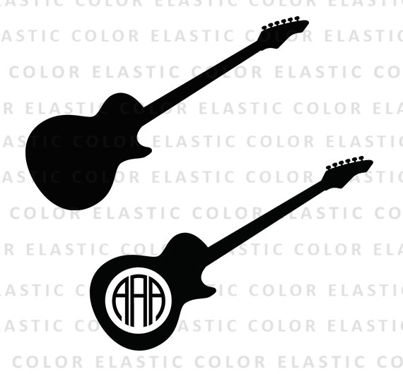 570x530 Guitar Svg Guitar Monogram File Guitar Clipart Electric