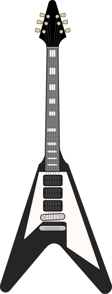 228x599 Flying V Guitar Clip Art Free Vector 4vector