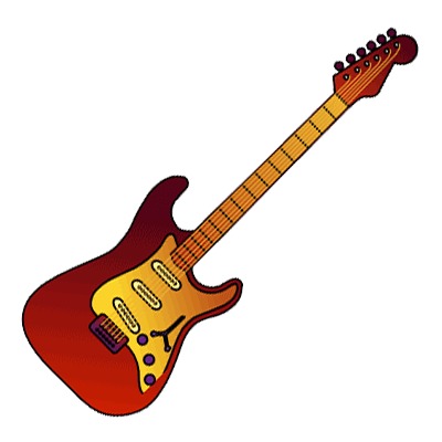 400x400 Electric Guitar Line Art Free Clip Clip Art