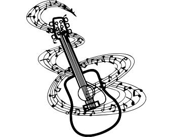 340x270 Guitar Clipart Etsy