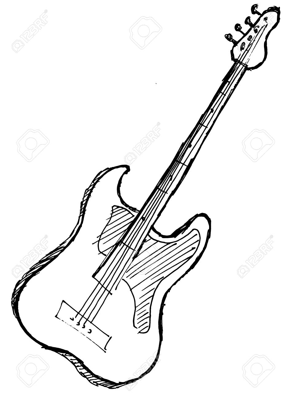 974x1300 Guitar Clipart Drawn