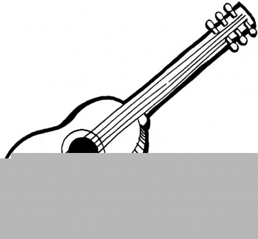 377x350 Guitar Outline Clipart