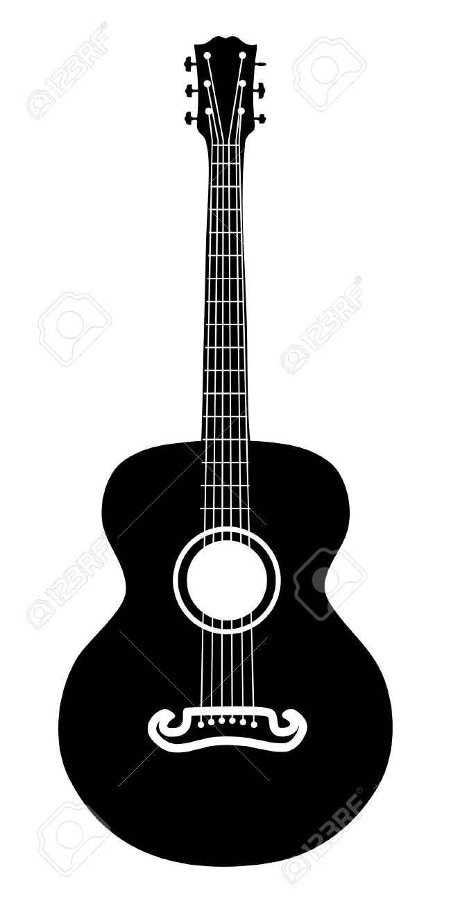 650x1300 Guitar Clipart Guitar Outline