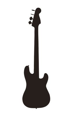 236x392 Guitar Outline Clipart Black And White Clipart Panda