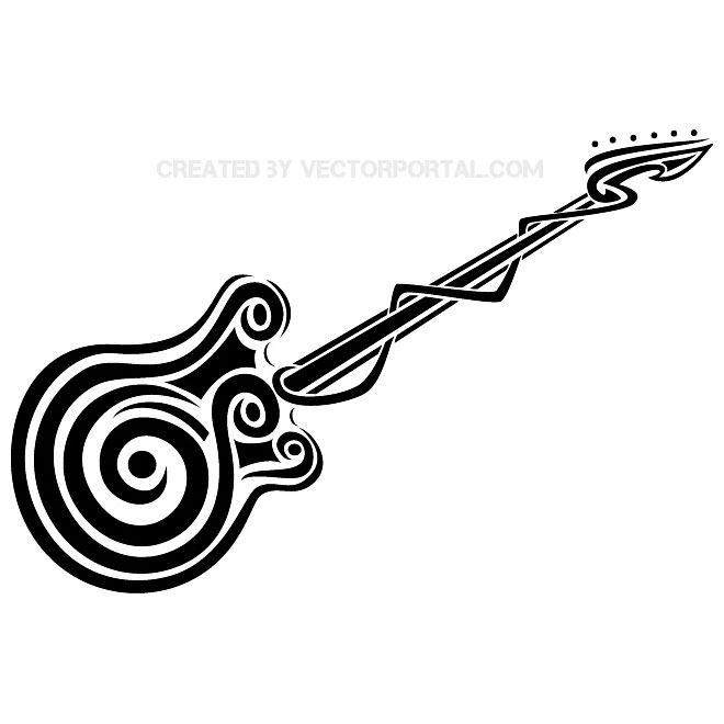 660x660 Guitar Clip Art Free Vector 123freevectors