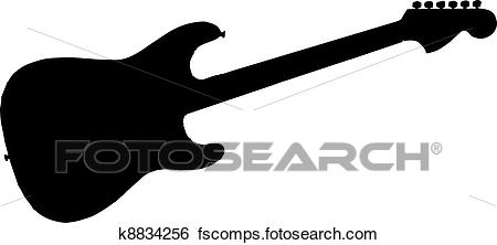 450x222 Stock Illustration Of Electric Guitar Silhouette K8834256